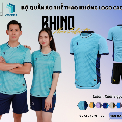 Áo không logo Rhino xanh ngọc