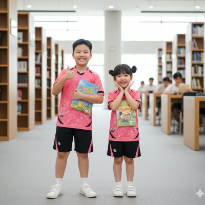 Áo không logo trẻ em HURRICAN hồng