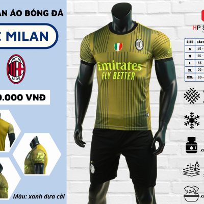 Áo CLB AC Milan 2023 xanh dưa cải