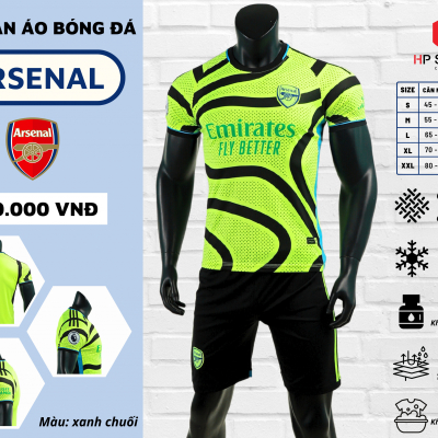 Áo CLB Arsenal 2023 Xanh Chuối