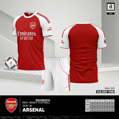 Áo CLB Arsenal sân nhà 2025-2026