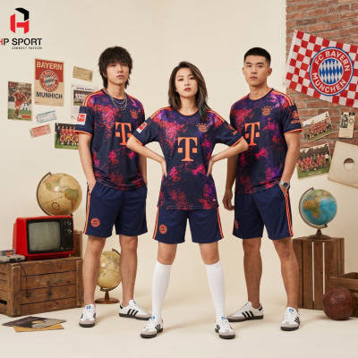 Áo CLB Bayern Munich tím neon 2026