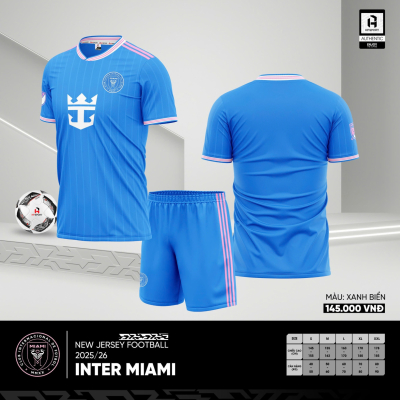 Áo CLB Inter Miami xanh biển thun mè