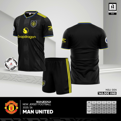 Áo CLB Man United đen vàng 2025-2026