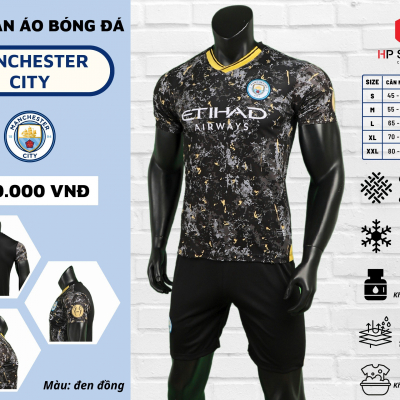 Áo CLB Man City Đen Đồng