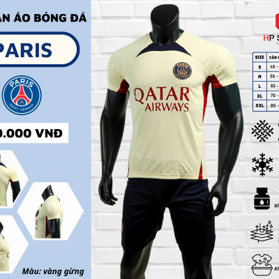 Áo CLB PSG 2023 vàng gừng