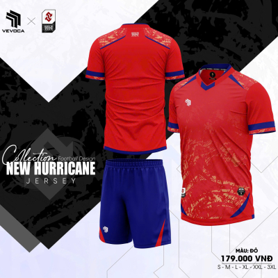 Áo bóng đá không logo HURRICANE đỏ