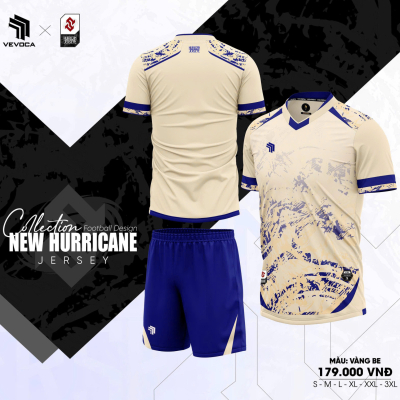 Áo bóng đá không logo HURRICANE vàng be