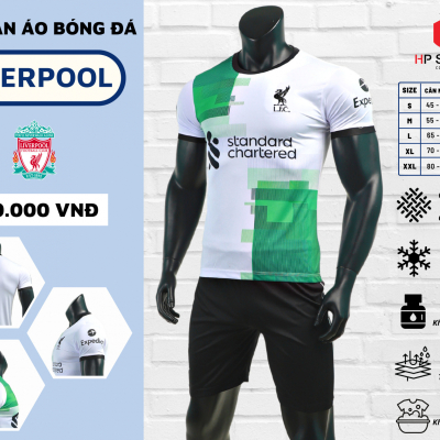 Áo đấu CLB Liverpool trắng xanh