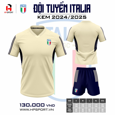 Áo đội tuyển Italy vàng gừng 2024-2025