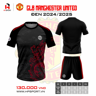 Áo CLB Man United đen rồng 2024-2025