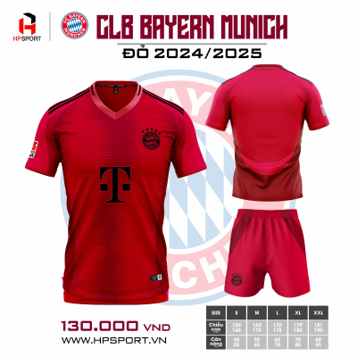 Áo CLB Bayern Munich đỏ đô 2024-2025