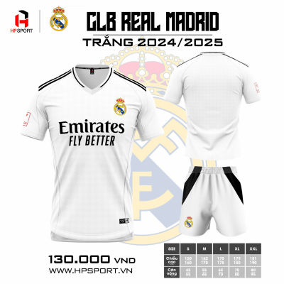 Áo CLB Real sân nhà 2024-2025