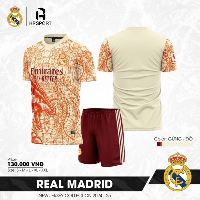 Áo CLB Real Madrid rồng cam